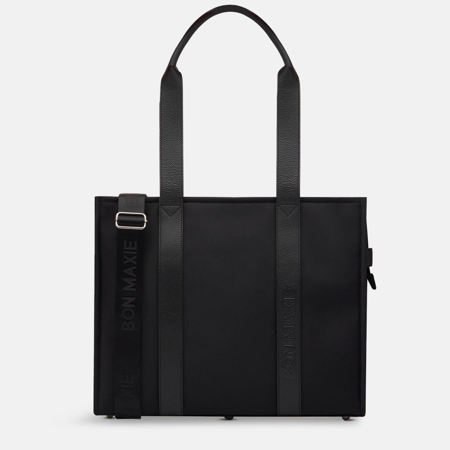 The Bon Vivant Tote - Nylon/Leather - Large -- Black